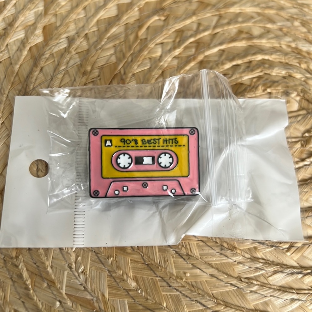 Enamel 90’s Best Hits Cassettes Tape Brooch Dress Pin